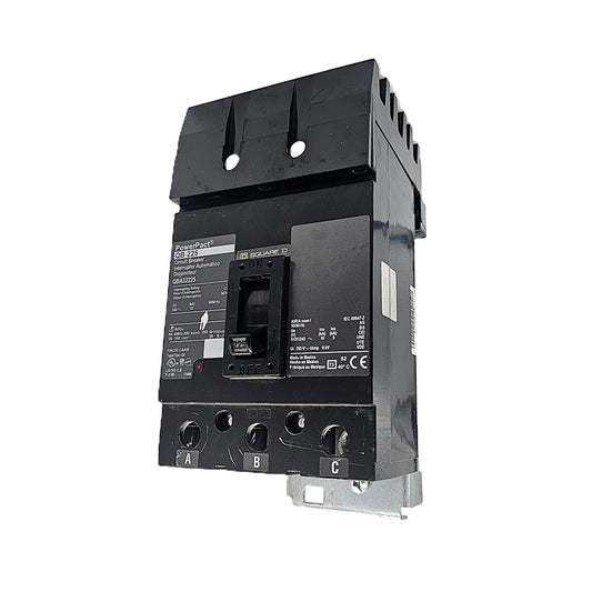 Square D PowerPact QBA32225 Circuit Breaker 3-Pole, 225 Amp, 600V AC, Bolt-On, PowerPact QB Frame
