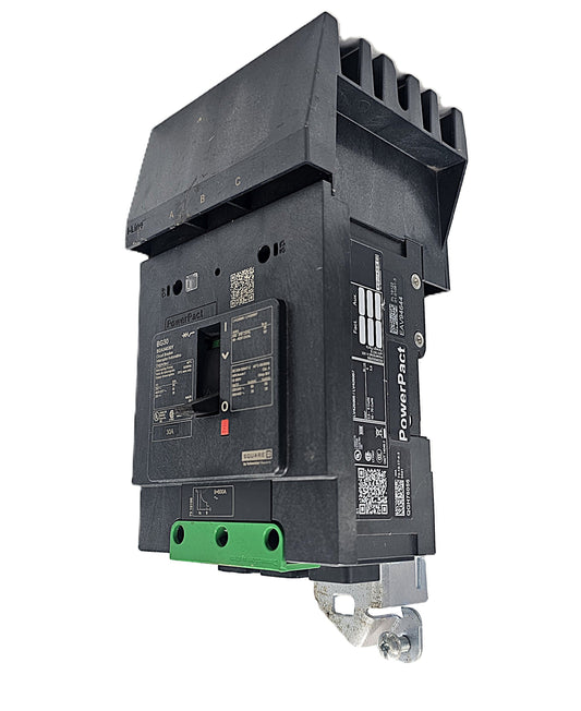 Square D PowerPact BGA34030Y Circuit Breaker 3-Pole, 30 Amp, 600V AC, Bolt-On, PowerPact BG Frame