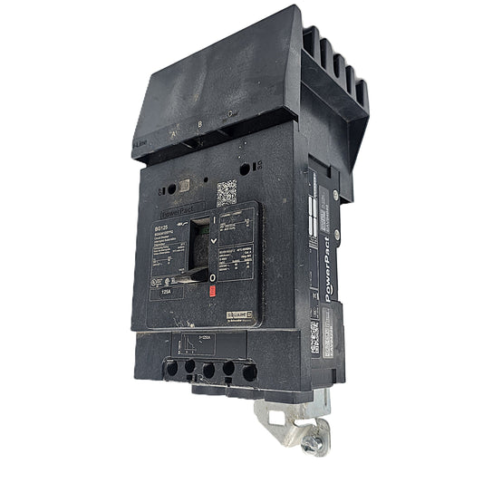 Square D PowerPact BQ31225 Circuit Breaker 3-Pole, 125 Amp, 600V AC, Bolt-On, PowerPact BQ Frame