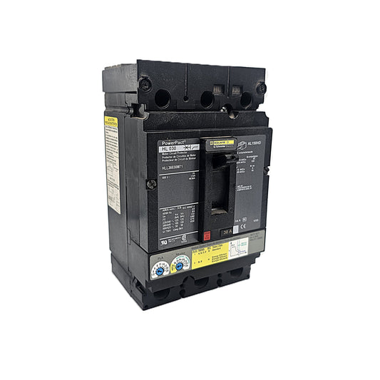 Square D PowerPact HLL36030M71 Circuit Breaker 3-Pole, 30 Amp, 600V AC, Bolt-On, HL-Frame, Motor Circuit Protector