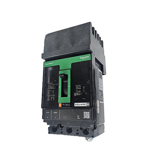 Square D PowerPact HLA36050 Circuit Breaker 3-Pole, 50 Amp, 600V AC, Bolt-On, BL-Frame