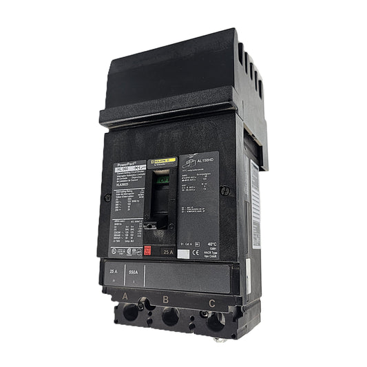 Square D HLA36025 Circuit Breaker 3-Pole, 25 Amp, 600V AC, PowerPact HL Frame