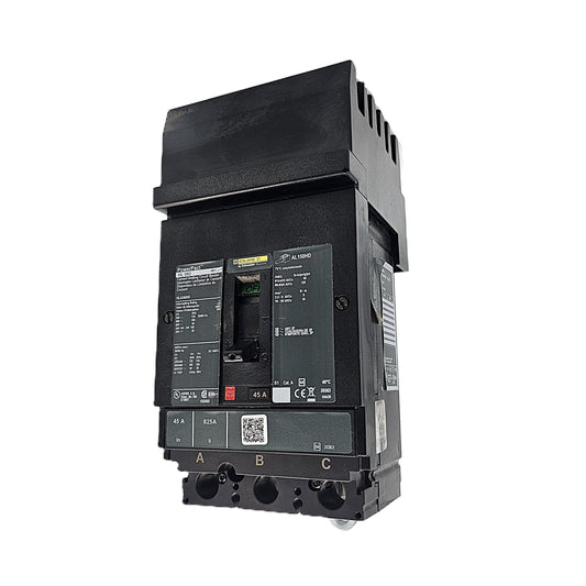 Square D HLA36045 Circuit Breaker 3-Pole, 45 Amp, 600V AC, PowerPact HL Frame)