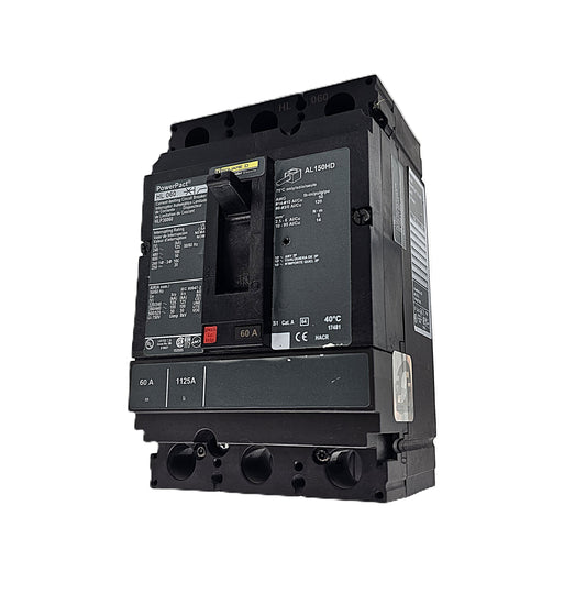 Square D HLP36060 Circuit Breaker 3-Pole, 60 Amp, 600V AC, PowerPact HL Frame