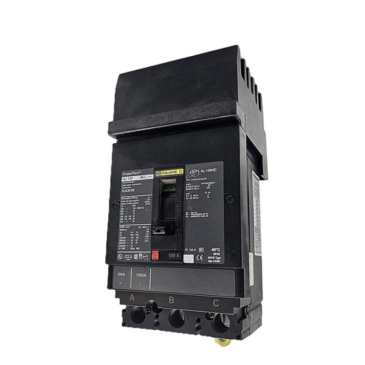 Square D HJA36100 Circuit Breaker 3-Pole, 100 Amp, 600V AC, PowerPact HJ Frame
