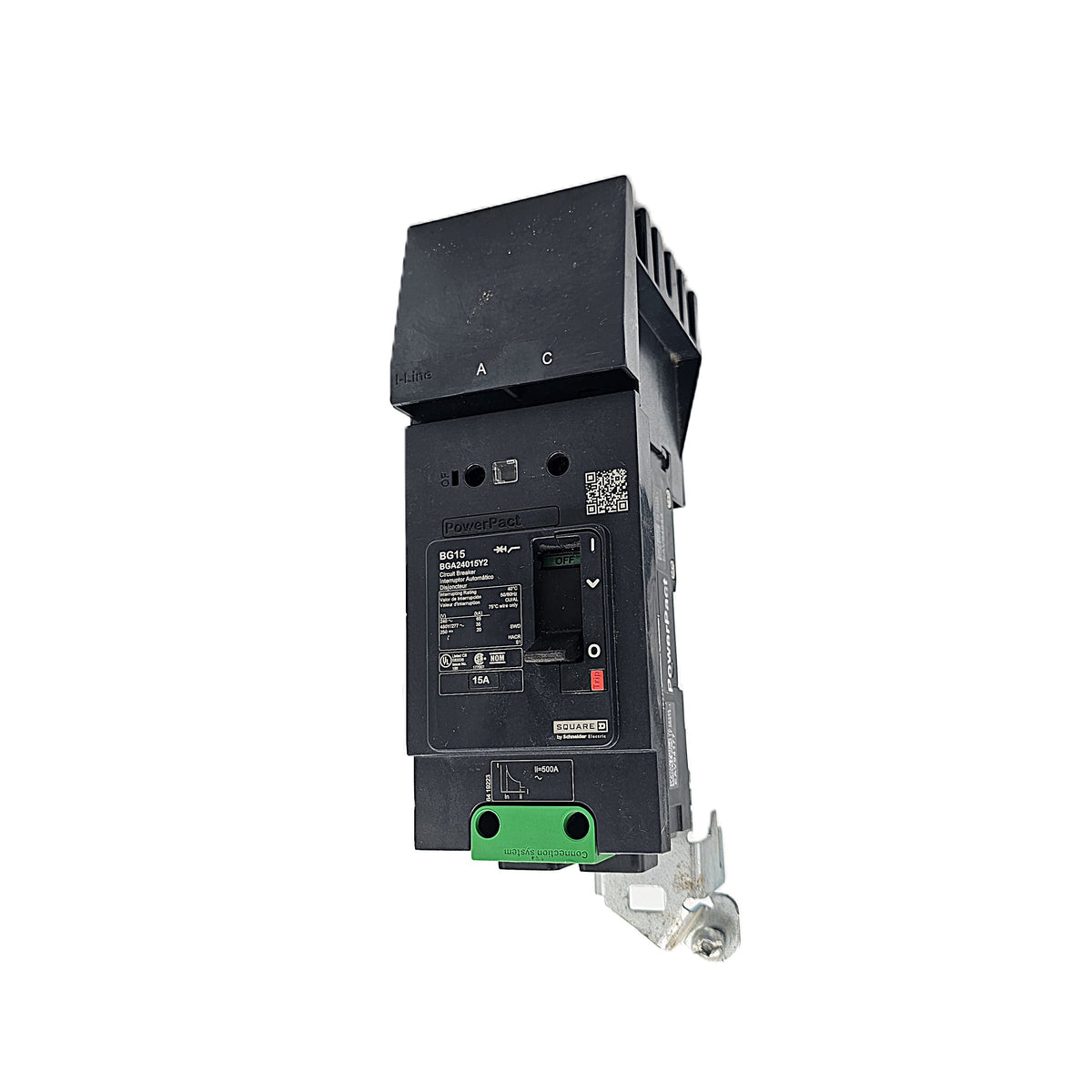 Square D BGA24015Y2 Circuit Breaker  3-Pole, 15 Amp, 600V AC, PowerPact BG-Frame, I-Line