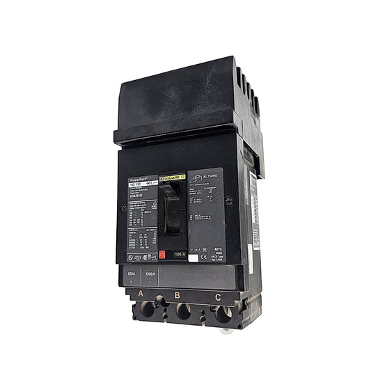 Schneider Electric PowerPact HDA36100 Circuit Breaker 3-Pole, 100 Amp, 600V AC, Thermal Magnetic, HD Frame