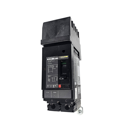 Schneider Electric PowerPact HDA260152 Circuit Breaker 2-Pole, 15 Amp, 600V AC, Thermal Magnetic, HD Frame
