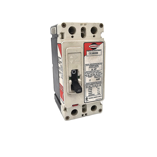 Horizon / Square CE2020B Circuit Breaker 2-Pole, 20 Amp, 600V AC, Thermal Magnetic, CE Frame