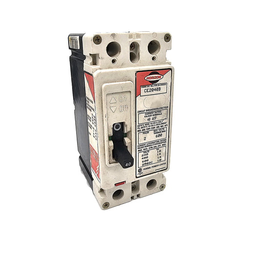 Horizon / Square D CE2040B Circuit Breaker 2-Pole, 40 Amp, 600V AC, Thermal Magnetic, CE Frame