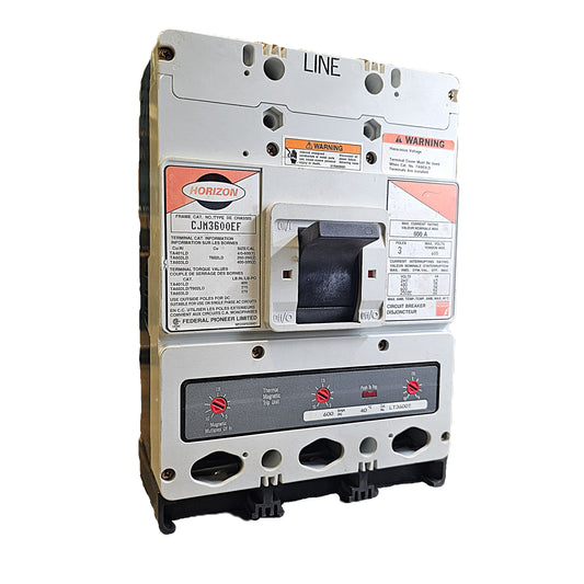 Horizon / Federal Pioneer CJM3600EF Circuit Breaker 3-Pole, 600 Amp, 600V AC Max, CJM Frame, Electronic Trip
