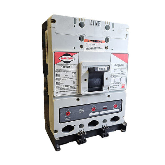 Horizon / Federal Pioneer CJM3600HF Circuit Breaker 3-Pole, 400 Amp, 600V AC Max, CJM Frame, High Interrupting Capacity