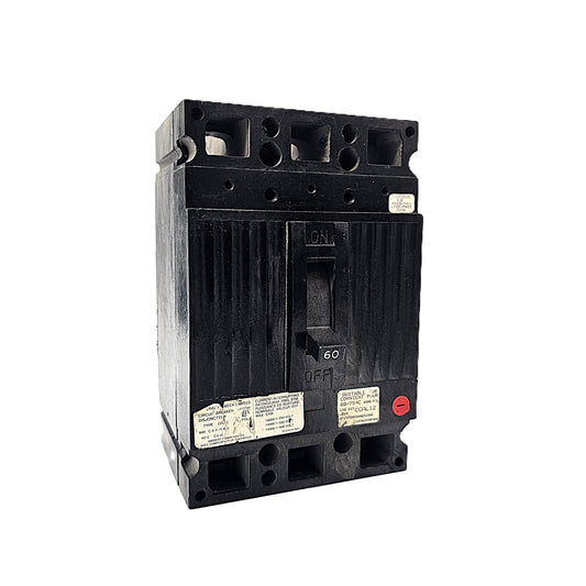 Federal Pioneer CED136060 Circuit Breaker 3-Pole, 60 Amp, 600V AC, Thermal Magnetic, Bolt-On