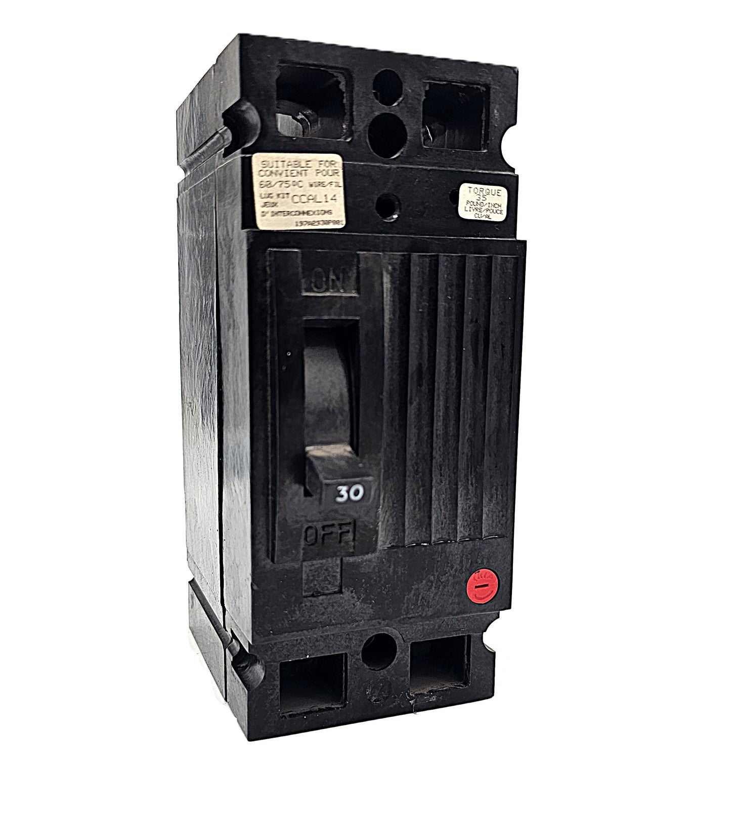 Federal Pioneer CED126030 Circuit Breaker 2-Pole, 30 Amp, 600V AC, Thermal Magnetic, Bolt-On