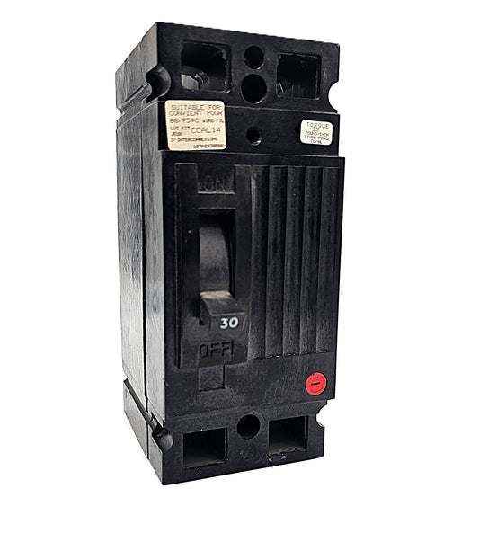Federal Pioneer CED126030 Circuit Breaker 2-Pole, 30 Amp, 600V AC, Thermal Magnetic, Bolt-On