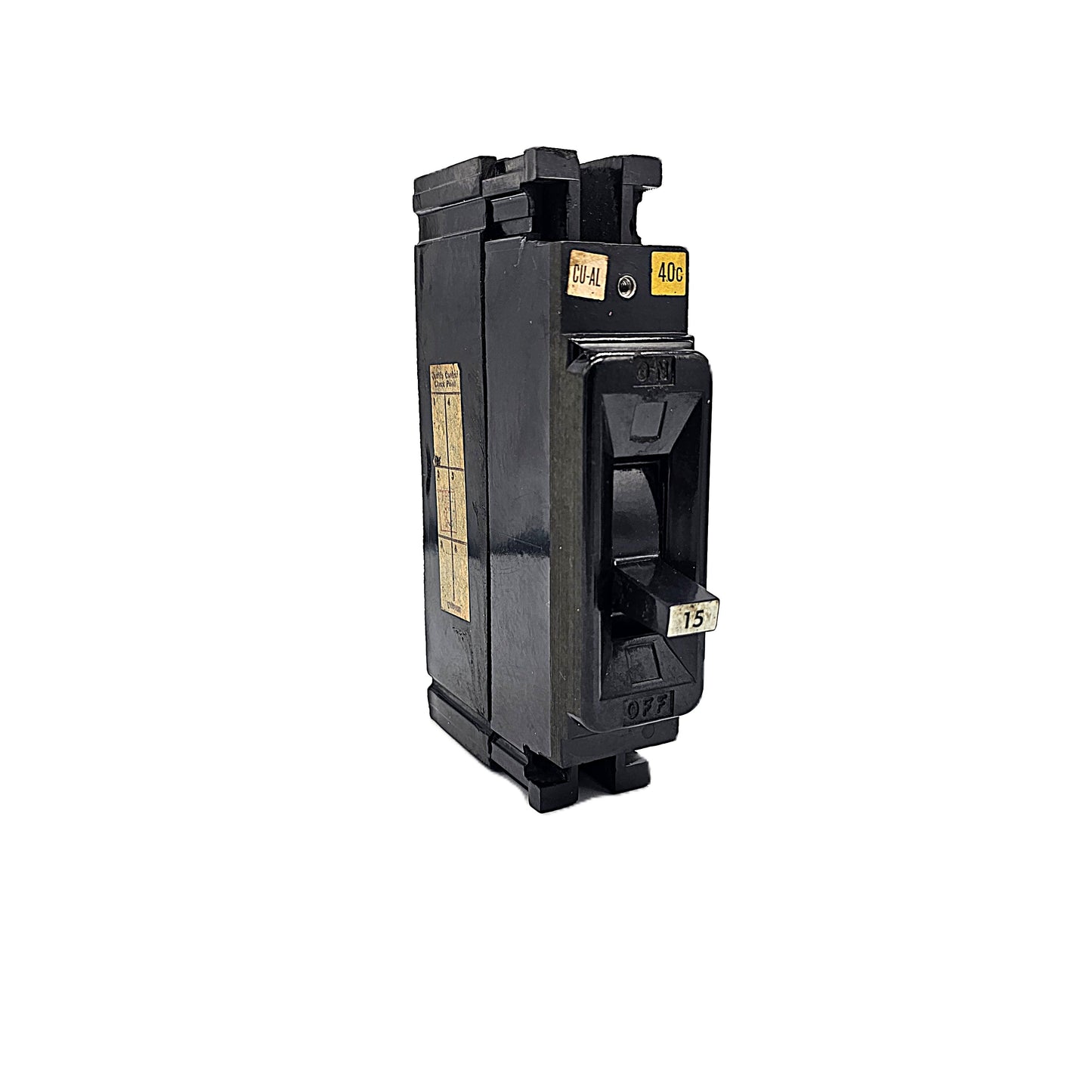 Federal Pioneer NEG311015 Circuit Breaker 1-Pole, 15 Amp, 120/240V AC, Bolt-On, Thermal Magnetic