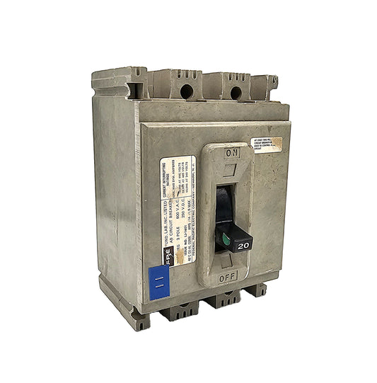 Federal Pioneer FPE HEG631020 Circuit Breaker 3-Pole, 20 Amp, 600V AC, Bolt-On, HEG Frame