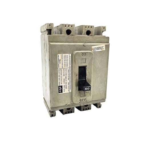Federal Pioneer FPE HEG631050 Circuit Breaker 3-Pole, 50 Amp, 600V AC, Bolt-On, HEG Frame