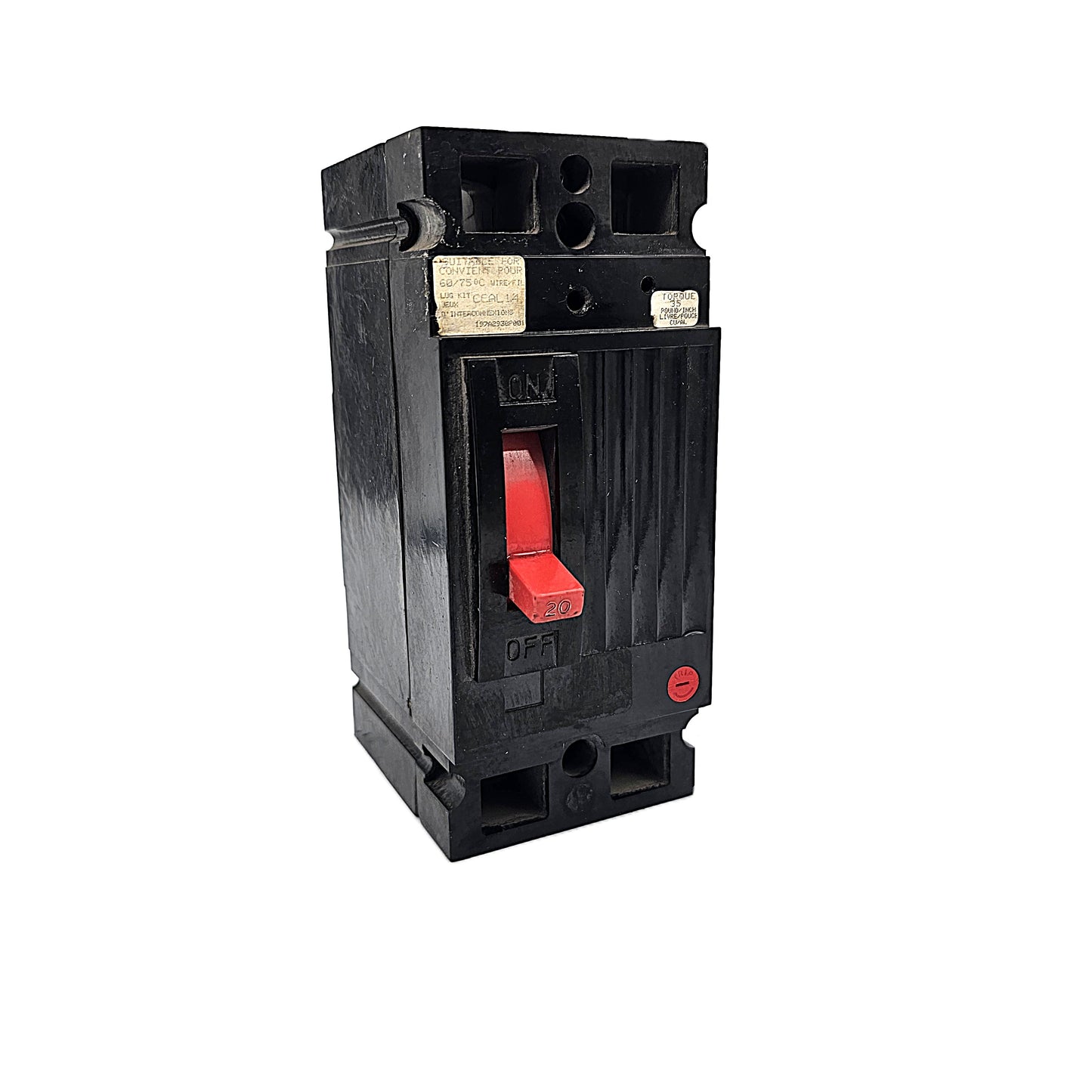 Federal Pioneer FPE CHED126020 Circuit Breaker  (2-Pole, 20 Amp, 240V AC, Bolt-On, CHED6 Frame)