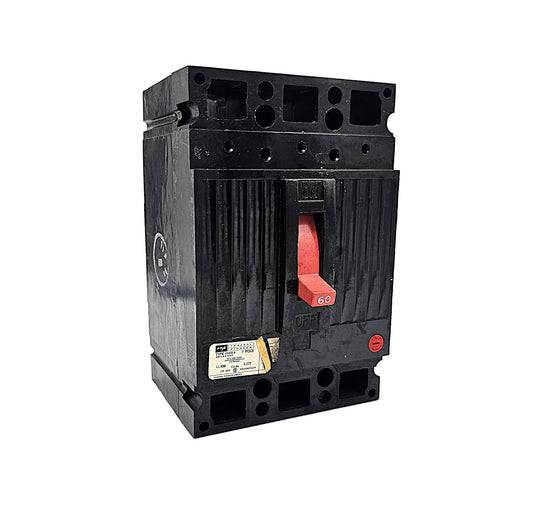 Federal Pioneer FPE CHED132060 Circuit Breaker 3-Pole, 60 Amp, 240V AC, Bolt-On, CHED2 Frame, Red Handle