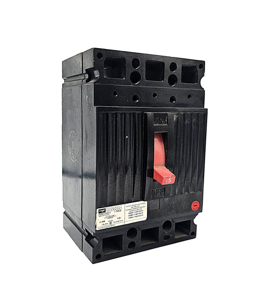 Federal Pioneer FPE CHED136015 Circuit Breaker 3-Pole, 15 Amp, 600V AC, Bolt-On, CHED6 Frame, Red Handle