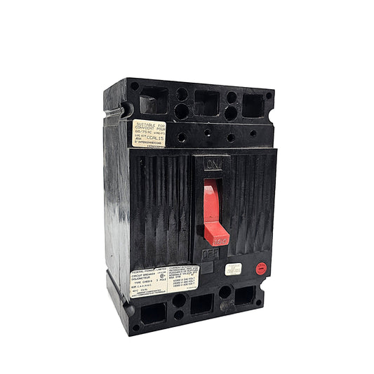Federal Pioneer FPE CHED136150 Circuit Breaker 3-Pole, 150 Amp, 600V AC, Bolt-On, CHED6 Frame, Red Handle