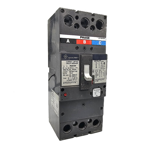 General Electric Spectra RMS SFHA36AT0250 Circuit Breaker 3-Pole, 250 Amp, 600V AC, Current Limiting, SELA Frame