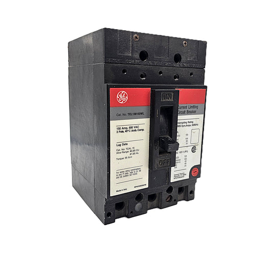 General Electric TEL136150 Current Limiting Circuit Breaker 3-Pole, 150 Amp, 600V AC, TEL Frame – Spectra RMS
