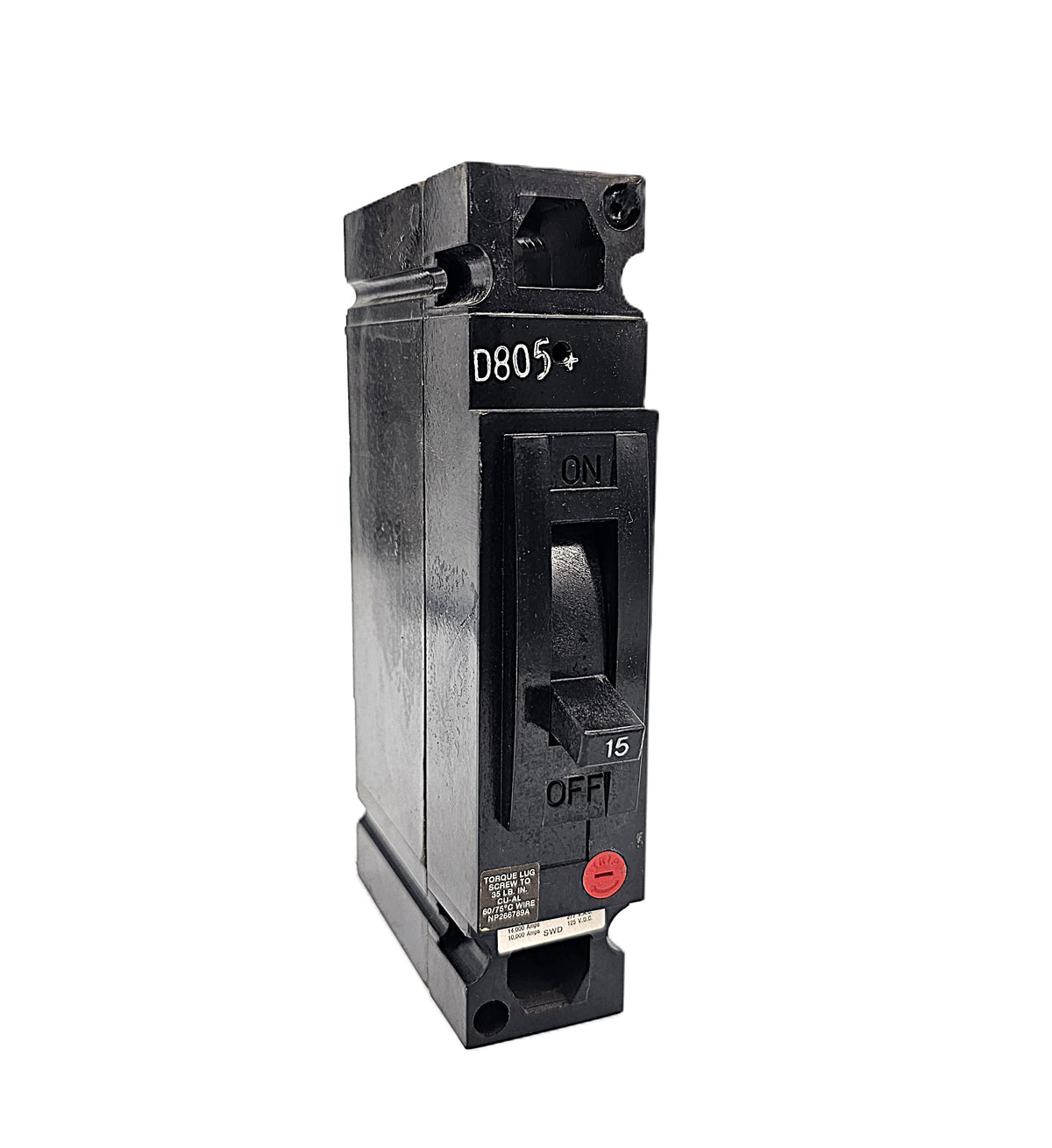 General Electric TED112015 Circuit Breaker 1-Pole, 15 Amp, 120/240V AC, TED Frame