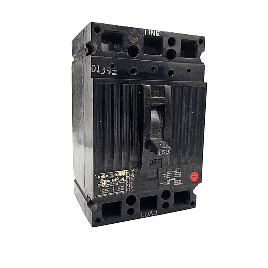 General Electric TED136150 Circuit Breaker 3-Pole, 150 Amp, 600V AC, Bolt-On, TED Frame