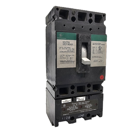 General Electric TED136030 Industrial Circuit Breaker 3-Pole, 30 Amp, 600V AC, Bolt-On, TED Frame