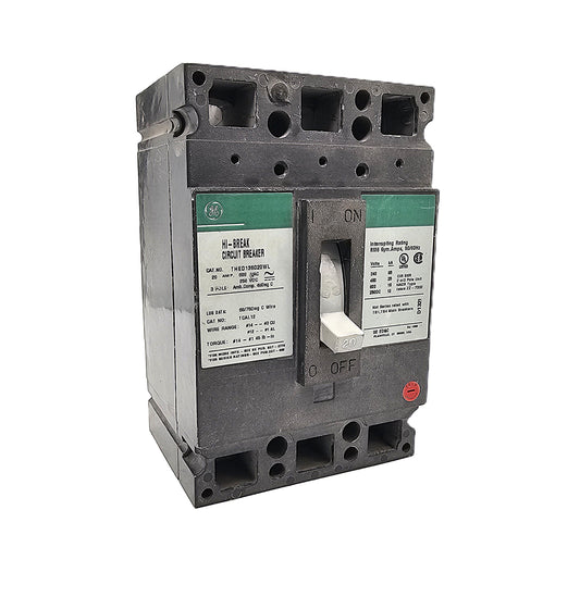 General Electric THED136020 Circuit Breaker 3-Pole, 20 Amp, 600V AC, Hi-Break, TED Frame, Bolt-On