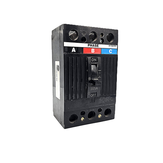 General Electric TQD23225 Circuit Breaker 3-Pole, 225 Amp, 240V AC, TQD Frame, Bolt-On