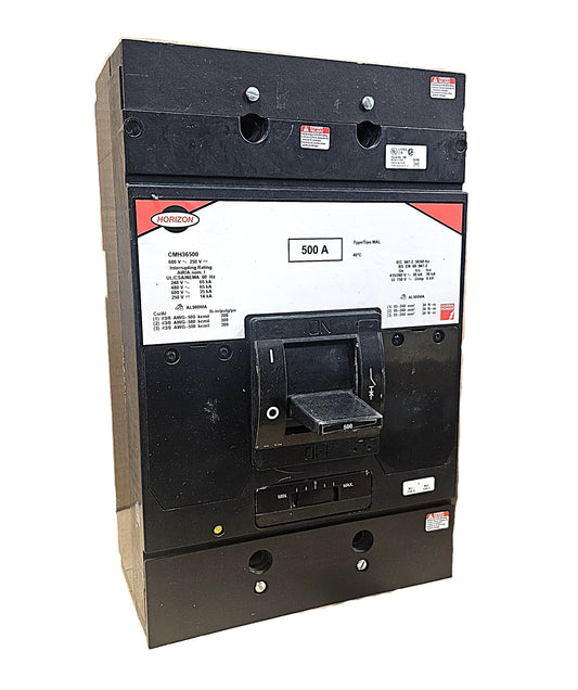 Horizon CMH36500 Circuit Breaker 3-Pole, 500 Amp, 600V AC, Bolt-On, MAL Frame