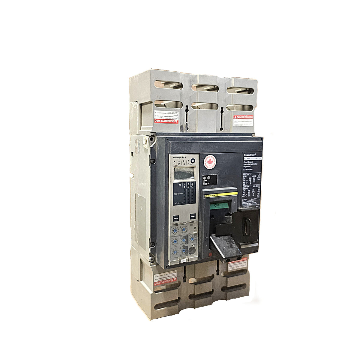 Schneider Electric PowerPact Masterpact PJF36040U44A Circuit Breaker 3-Pole, 600 Amp, 600V AC, Drawout PJ400 Frame