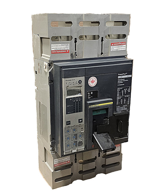Schneider Electric PowerPact Masterpact PJF36040U44A Circuit Breaker 3-Pole, 600 Amp, 600V AC, PJ400 Frame