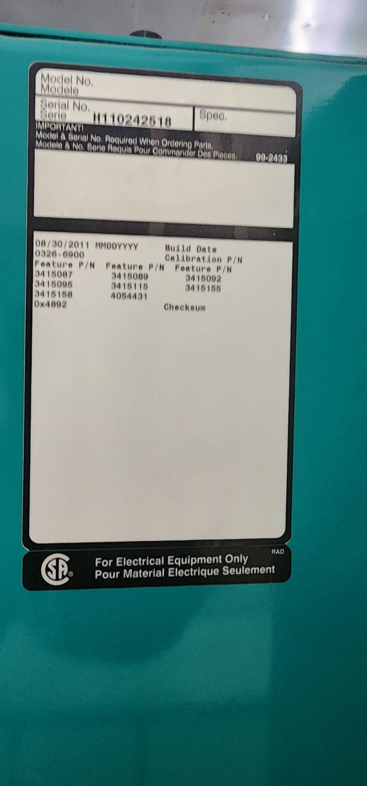 2011 Cummins 1250Kw Diesel Generator