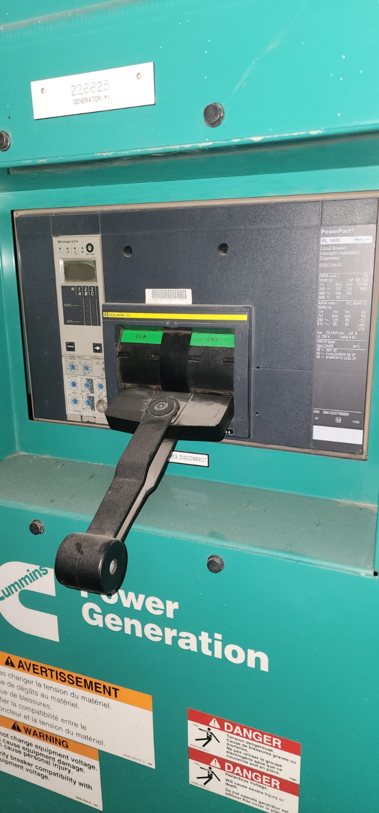 2011 Cummins 1250Kw Diesel Generator