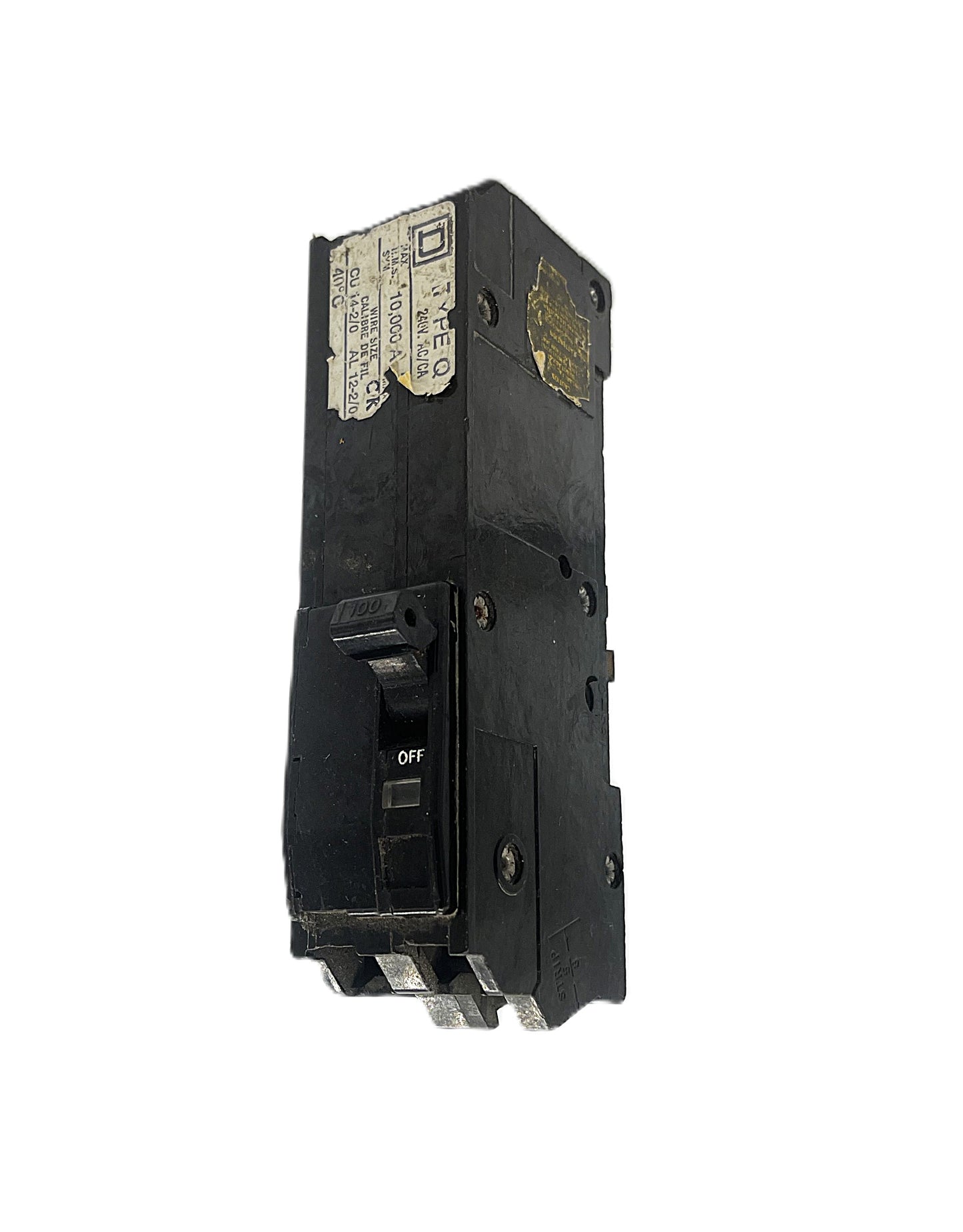 Square D Q1B3100 Circuit Breaker 3-Pole, 100 Amp, 240V AC, Thermal Magnetic, Q1 Frame
