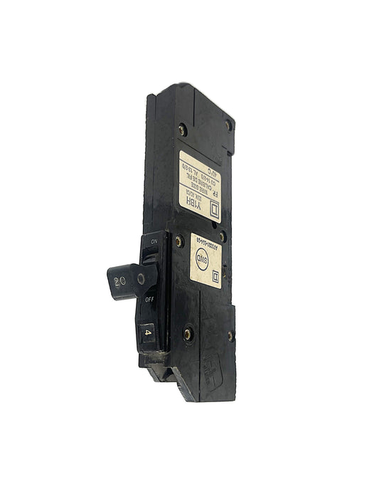 Square D Y1B120 Circuit Breaker 1-Pole, 20 Amp, 120/240V AC, Bolt-On, Y1B1 Frame