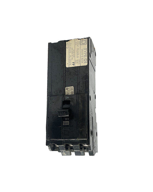 Square D Q1B3100 Circuit Breaker 3-Pole, 100 Amp, 240V AC, Thermal Magnetic, Q1 Frame