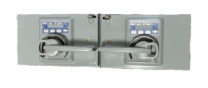 Square D QMB3603T  Saflex Switch Assembly  2 × 3-Pole 30 A Fusible Disconnect Switches, Side-by-Side, Heavy-Duty Enclosure