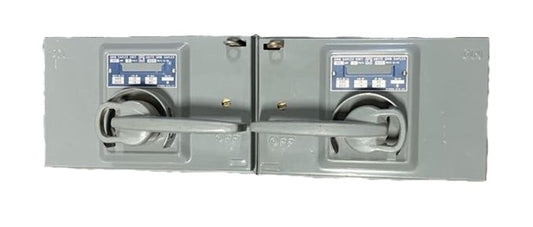 Square D QMB3603T  Saflex Switch Assembly  2 × 3-Pole 30 A Fusible Disconnect Switches, Side-by-Side, Heavy-Duty Enclosure