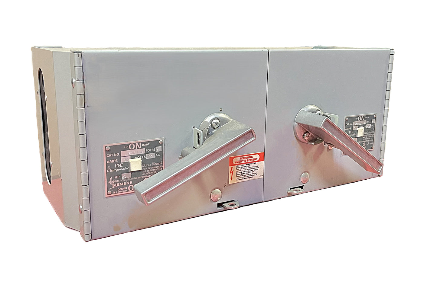 Siemens / ITE V7E3611J Double Heavy Duty Safety Switchgear  3-Pole, 30A + 60A, 240V AC, Non-Fusible, NEMA 1 Clampmatic Enclosures