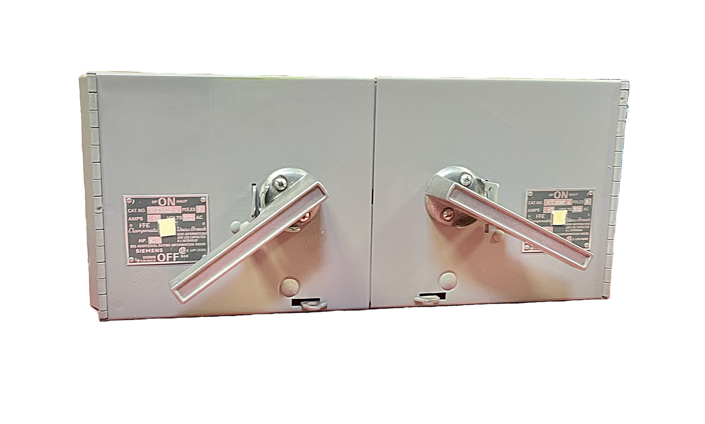 Siemens / ITE V7E3622 Double Heavy Duty Safety Switchgear Assembly 3-Pole, 60A + 60A, 600V AC, Fusible Clampmatic, NEMA 1