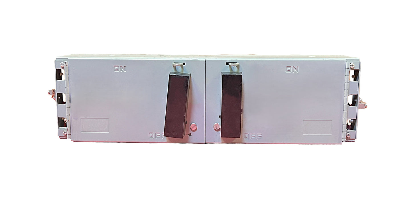 Sylvania QMB Double Safety Switch Assembly QMBFP2036 / QMBFP3036, 60A + 100A, 600V AC, Fusible, NEMA 1