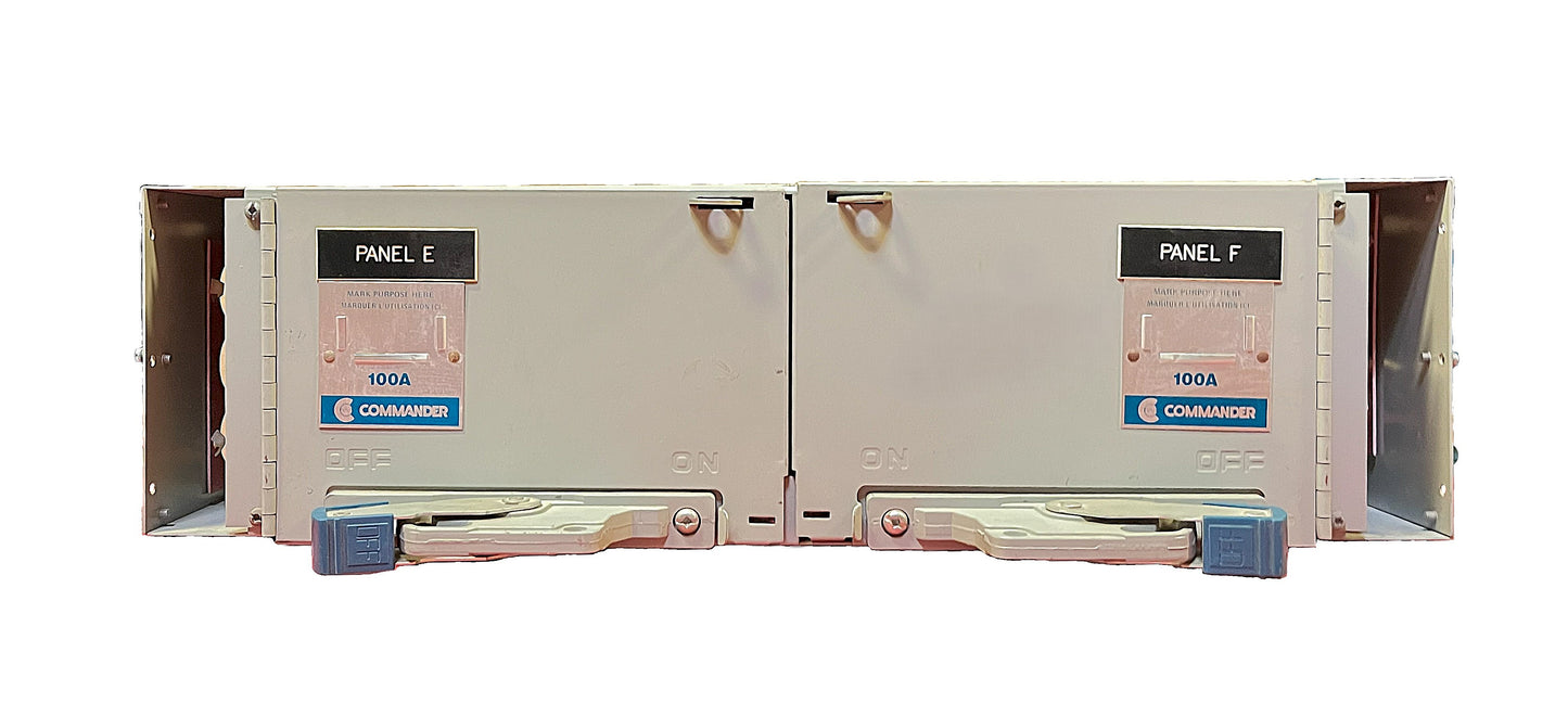 Commander QSF3336 Double Heavy Duty Safety Switch Assembly 2 × 3-Pole, 100A Each, 600V AC, Fusible, NEMA 1