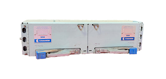 Commander QSF2236 Double Heavy Duty Safety Switch Assembly 2 × 3-Pole, 60A Each, 600V AC, Fusible, NEMA 1