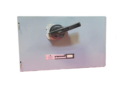 Canadian General Electric (CGE) PDQ230063 Safety Switch  3-Pole, 200A, 600V AC, Non-Fusible, Rotary Handle, NEMA 1