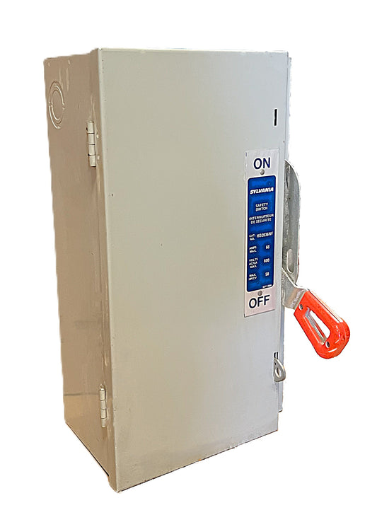 Sylvania HD2036NF Safety Switch 60A, 600V AC, 3-Pole, Non-Fusible, NEMA 1